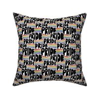 block print  pride rainbow lettering  || lgbtq lgbtqia stripes 