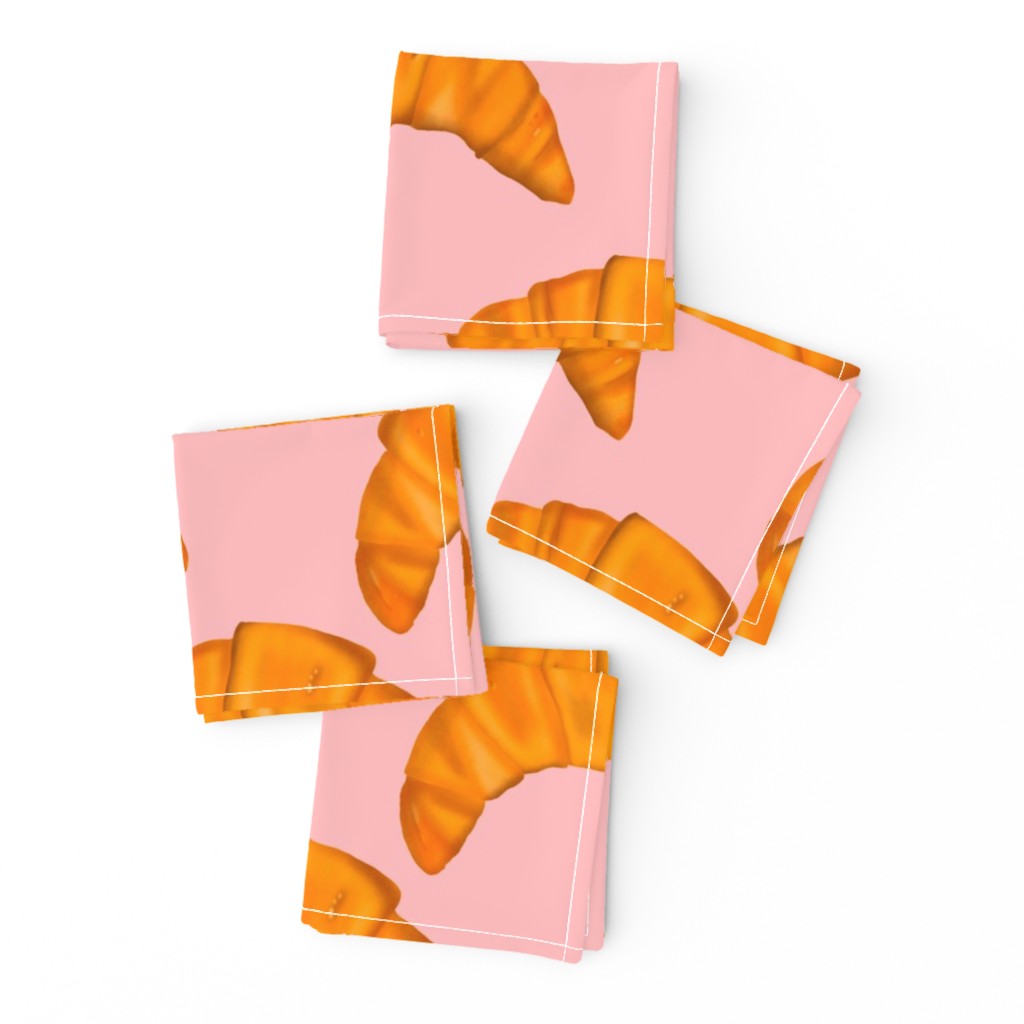 Croissants- pink background 