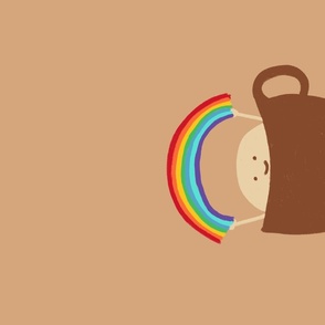 Coffee,Tea,Rainbow-light brown
