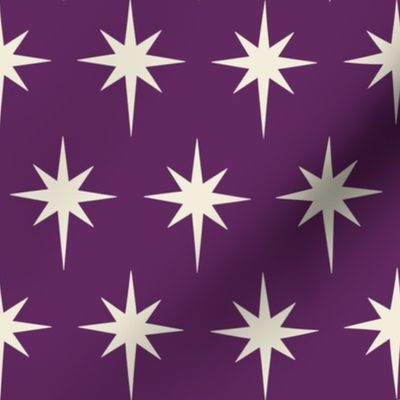 Preppy eggplant purple and white grandmillenial star of Bethlehem