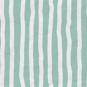 Branch Stripes - mint with white