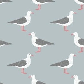 Seagulls - small 3 inch  - duck egg grey