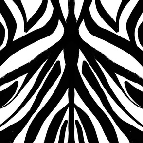 Abstract Bold Zebra Stripes || Classic Minimal Black and White Animal Print