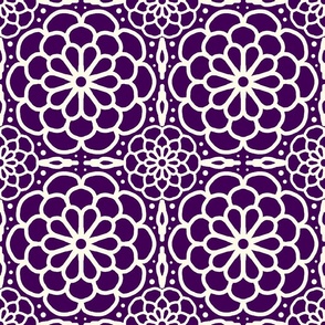 Floral Mandala Purple Boho Bohemian Moroccan Geometric Abstract Art 8