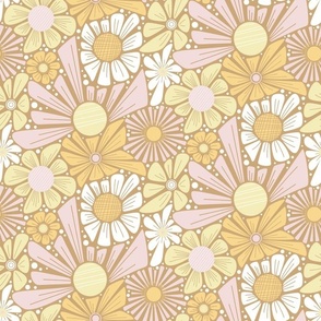 Sunny Day Floral - Butter and Piglet - Medium Scale