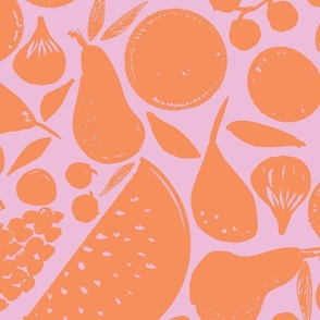 Picnic Season Tutti Frutti - Fondant Pink and Tangerine Orange - Large