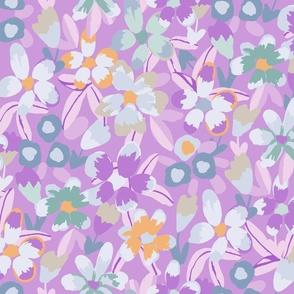 Soft purple flower meadow