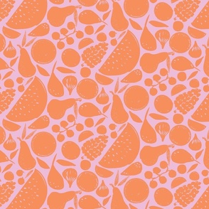 Picnic Season Tutti Frutti - Fondant Pink and Tangerine Orange - Small