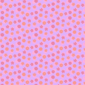 flowers & dots warm pastel