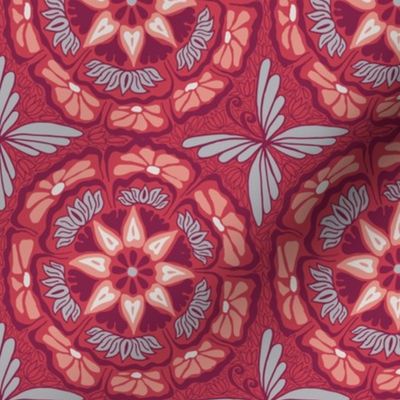 floral mandala - Sanguine red (MEDIUM)