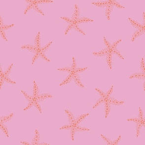 sirena delicate dotty star fish - orchid pink and orange - large