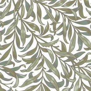 WILLOW - Sage on White - 12inch