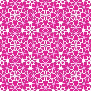 Deep Pink Daisy Floral / Medium Scale