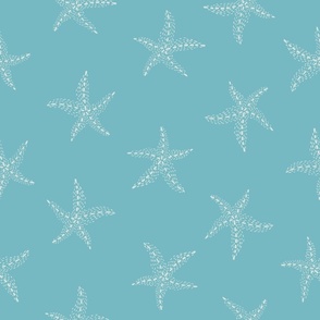 sirena delicate dotty star fish - aqua blue and white - large