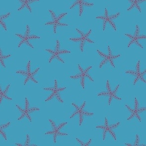 sirena delicate dotty star fish - ultramarine blue and red - small