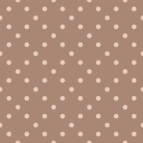 Stylized  polka dot Cocoa on coffee background 