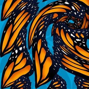 Distorted Monarch Butterfly Wings (large scale) 