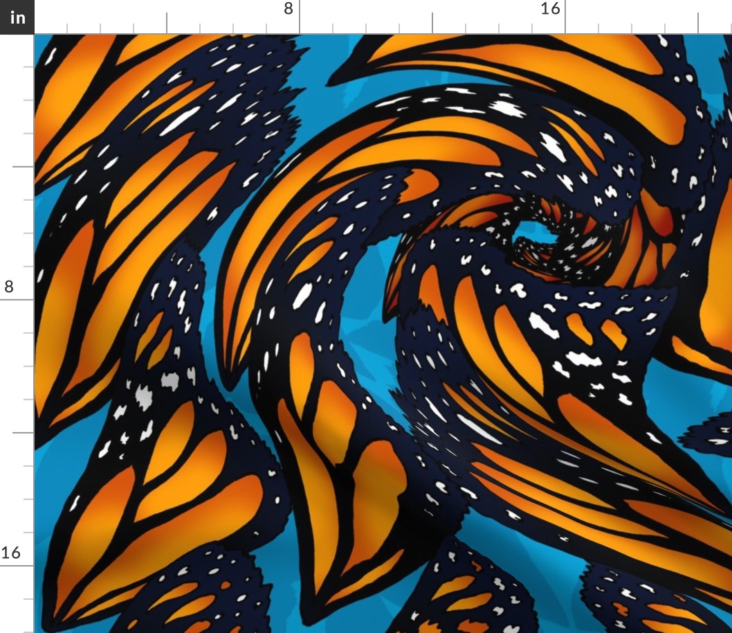 Distorted Monarch Butterfly Wings (large scale) 