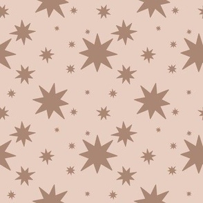 Coffee stars on cocoa background