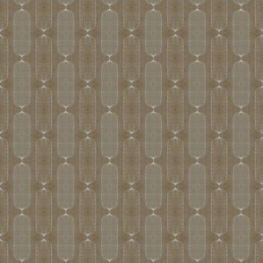 Birdcage -white on taupe with dk gray linen texture (small scale)