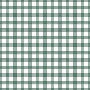 Large gingham weave-moss