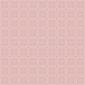 (M)Lotus Pink Stitched Textured Tiles, Mid Scale