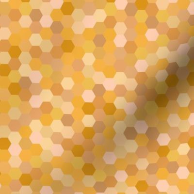 palazzo terrazzo sparkling bokeh effect hexies medium 12 wallpaper scale in honeycomb gold bronze hexagons by Pippa Shaw