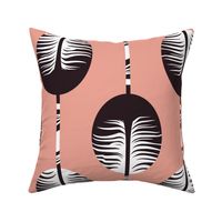 L - Pink Retro Abstract Okapi animal