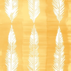 Shibori Feathers - Sunflower Yellow