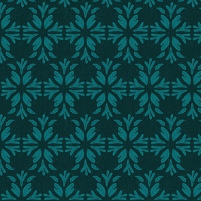 Sassafras Damask with texture small teal green
