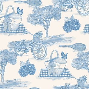 Picnic Toile - Large Scale