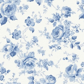 Blue,porcelain,blue china,floral toile,chinoiserie,roses,