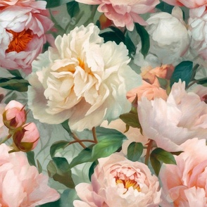 Peonies,peony vintage flowers 