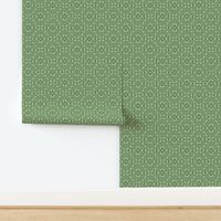 Chinoiserie bamboo trellis - pastel comforts coordinate - dark olive green on mid-green - medium