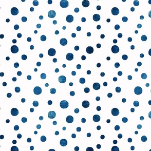 Blue Dots on White