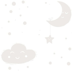 Clouds Nursery Wallpaper Powder