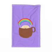 Coffee,tea,rainbow-purple