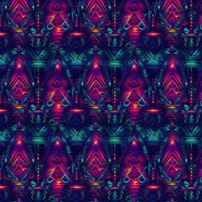 Cyber Rave Fabric, Wallpaper and Home Decor