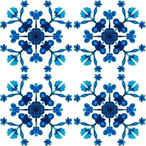 azulejos in blue, large scale 10.5 x 10.5, 24 x 24 wallpaper