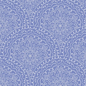 Niddrie Mandala Floral - Blue Small