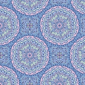 Alban Mandala Floral - Blue Small