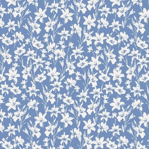 Kilda Painted Distressed Floral - Blue Small