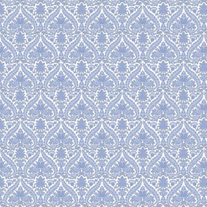 small scale // Memories of William Morris in Blue damask fabric