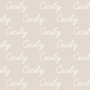 Cecily: Learning Curve Font on Cecily Cream