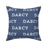 Darcy: Trend Slab Font on Blue Jean
