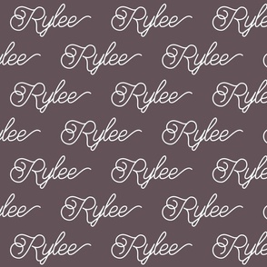 Rylee: Brayden Font on Rylee Plum