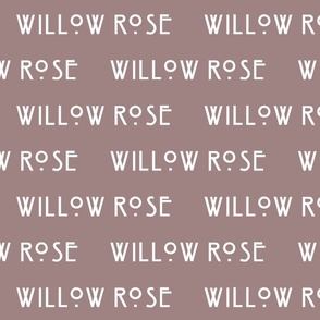 Willow Rose: Hill House Font on Willow Mauve