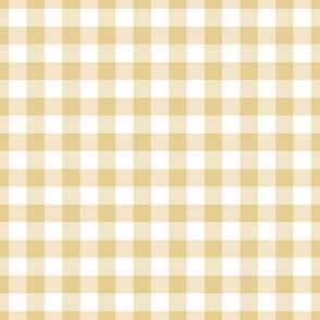 Sunny Boho Gold Gingham Plaid / Small