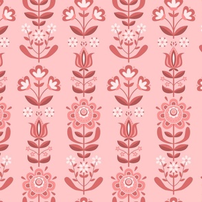 Pink Folk Floral