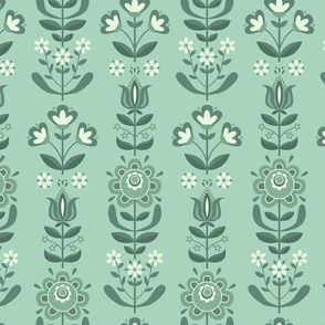 Green Folk Floral